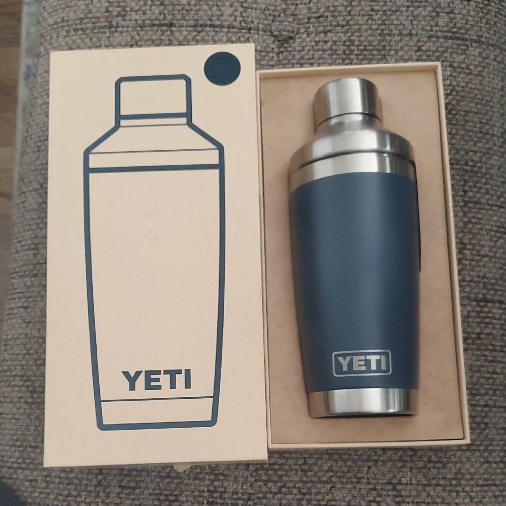 Yeti x Uline colaboration. Blue Stainless Steel Cocktail Shaker